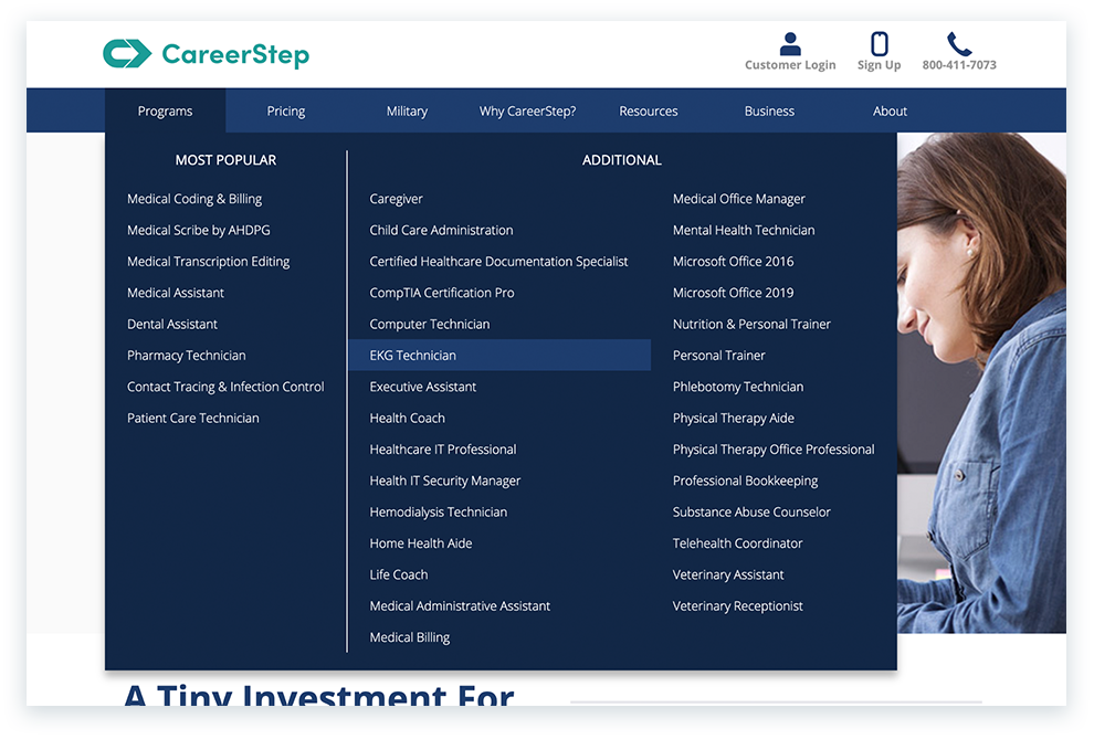 career-step-screen-shot-menu