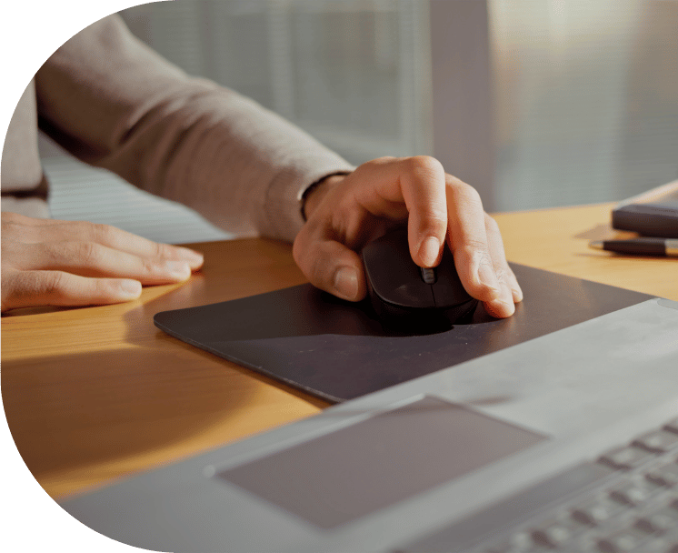 One person on a laptop