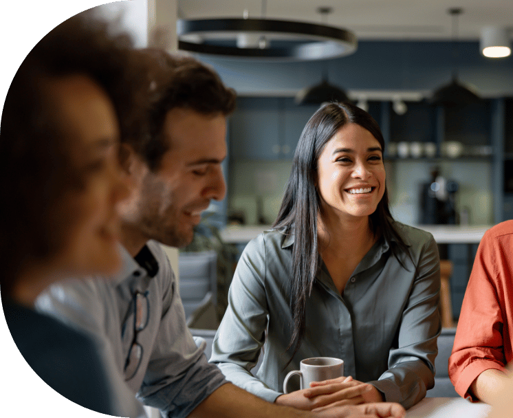 A meeting at an office