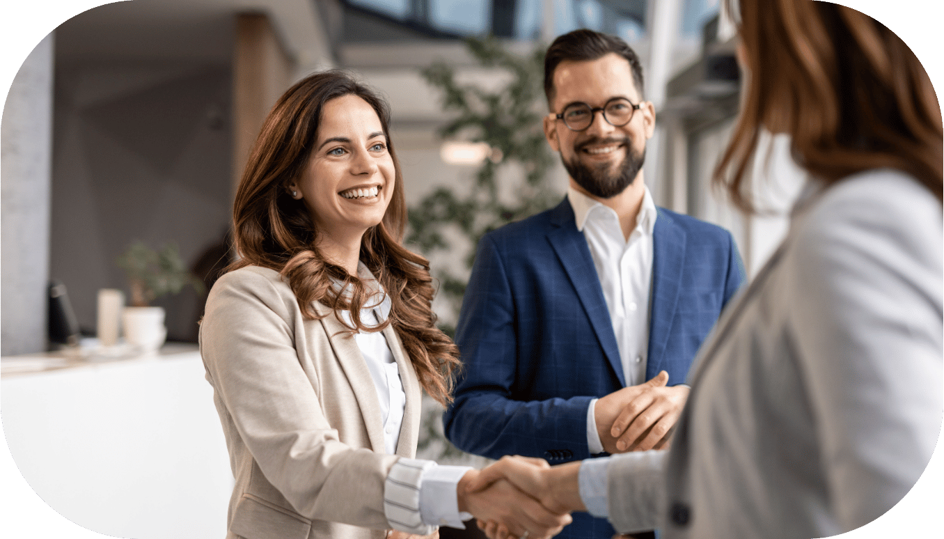 A handshake between professionals